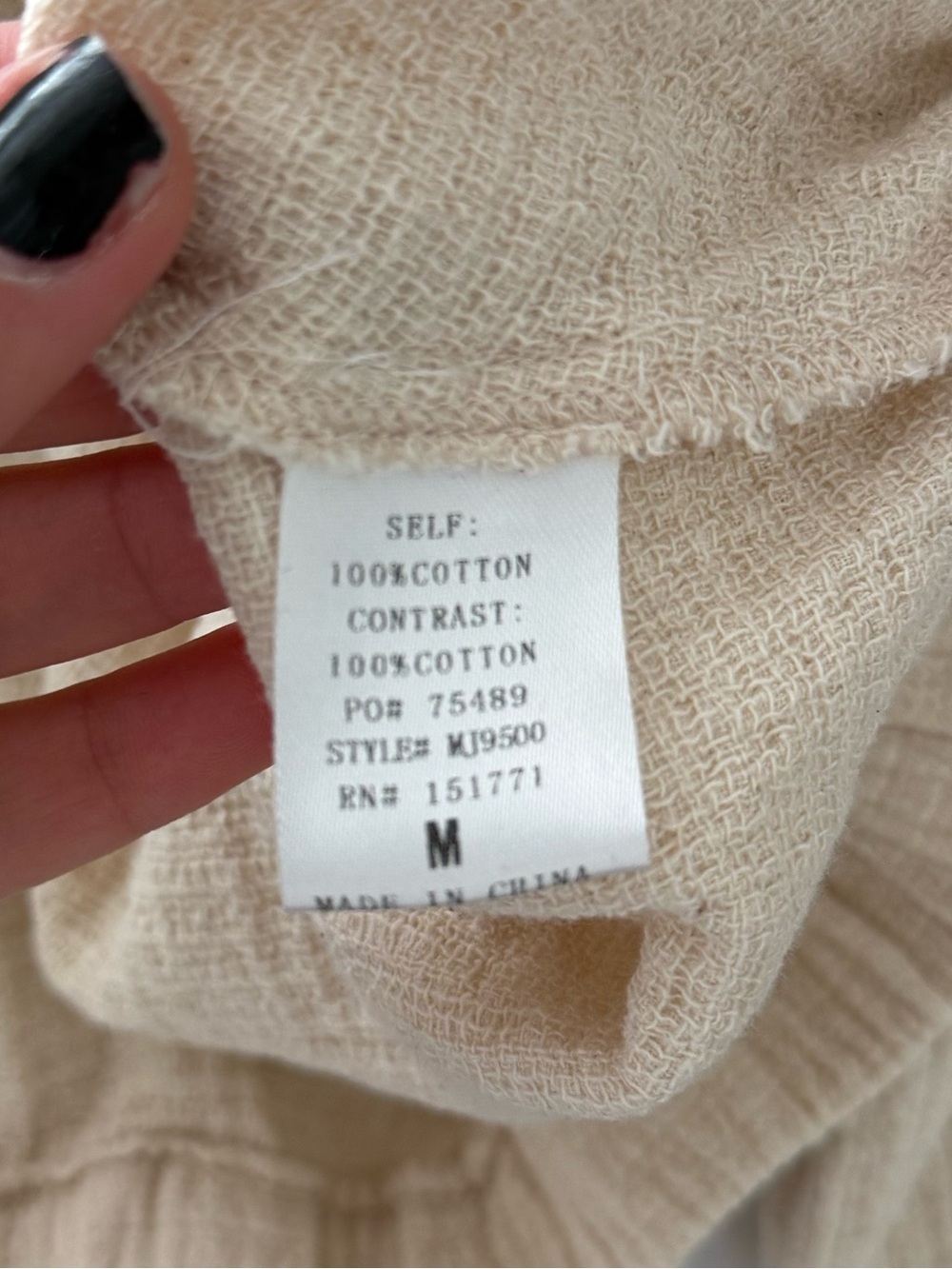Le Lis Collection Cream Textured Bomber - Picture 4 of 4